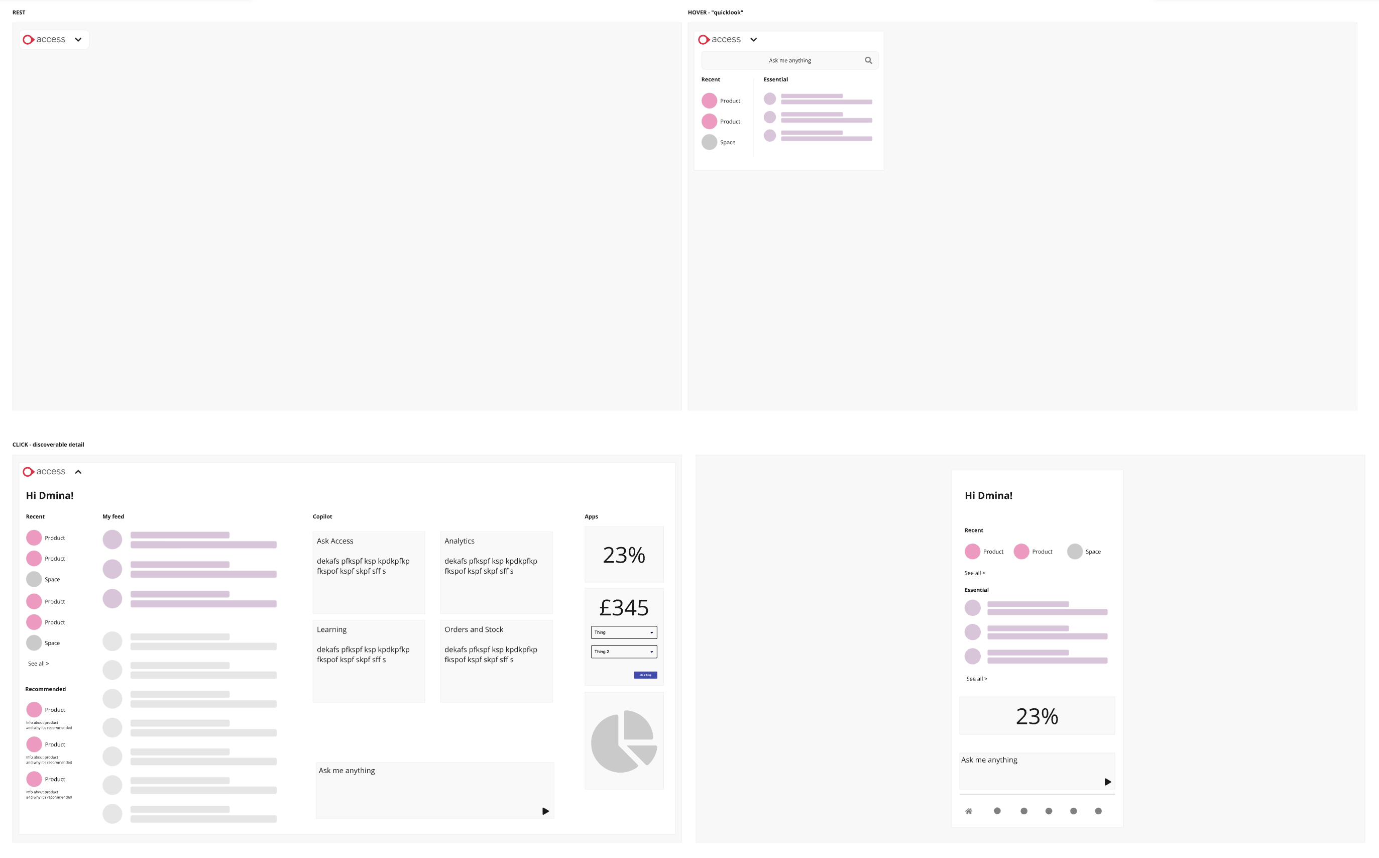 Medium fidelity design 1